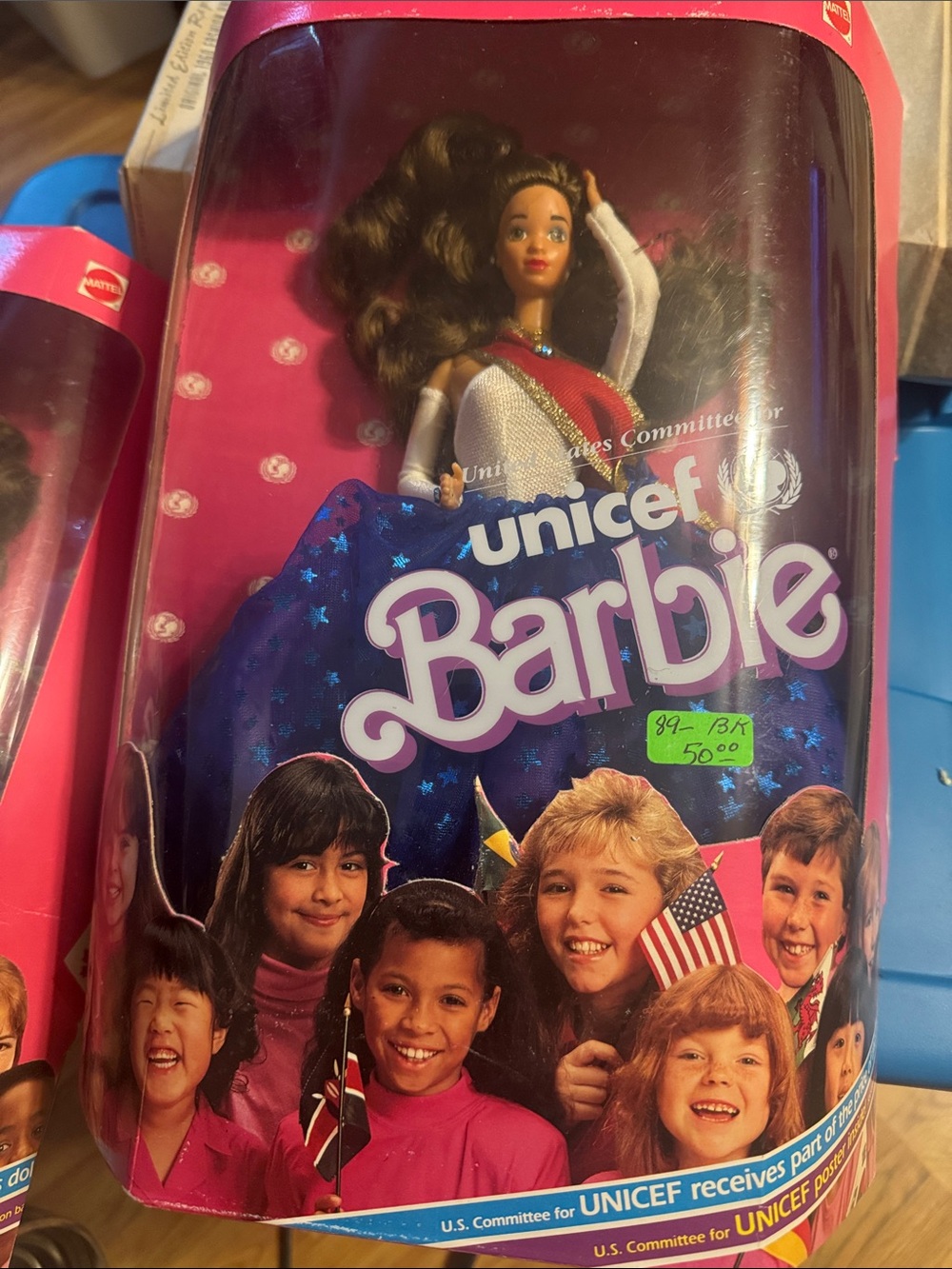Barbie UNICEF Doll Pink Blue White